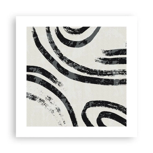 Poster - Half gestopt - 40x40 cm