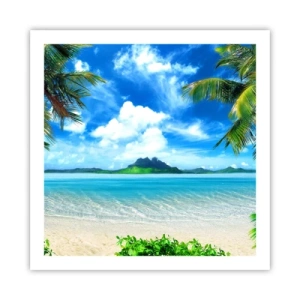 Poster - Het azuur van de tropen - 60x60 cm
