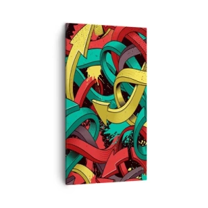 Schilderen op canvas - Welke weg naar het doel? - 45x80 cm