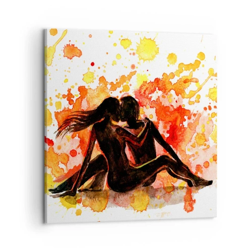 Schilderen op canvas - En er was licht - 50x50 cm