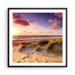 Poster in een zwarte lijst - De lucht ruikt al in de zomer - 60x60 cm