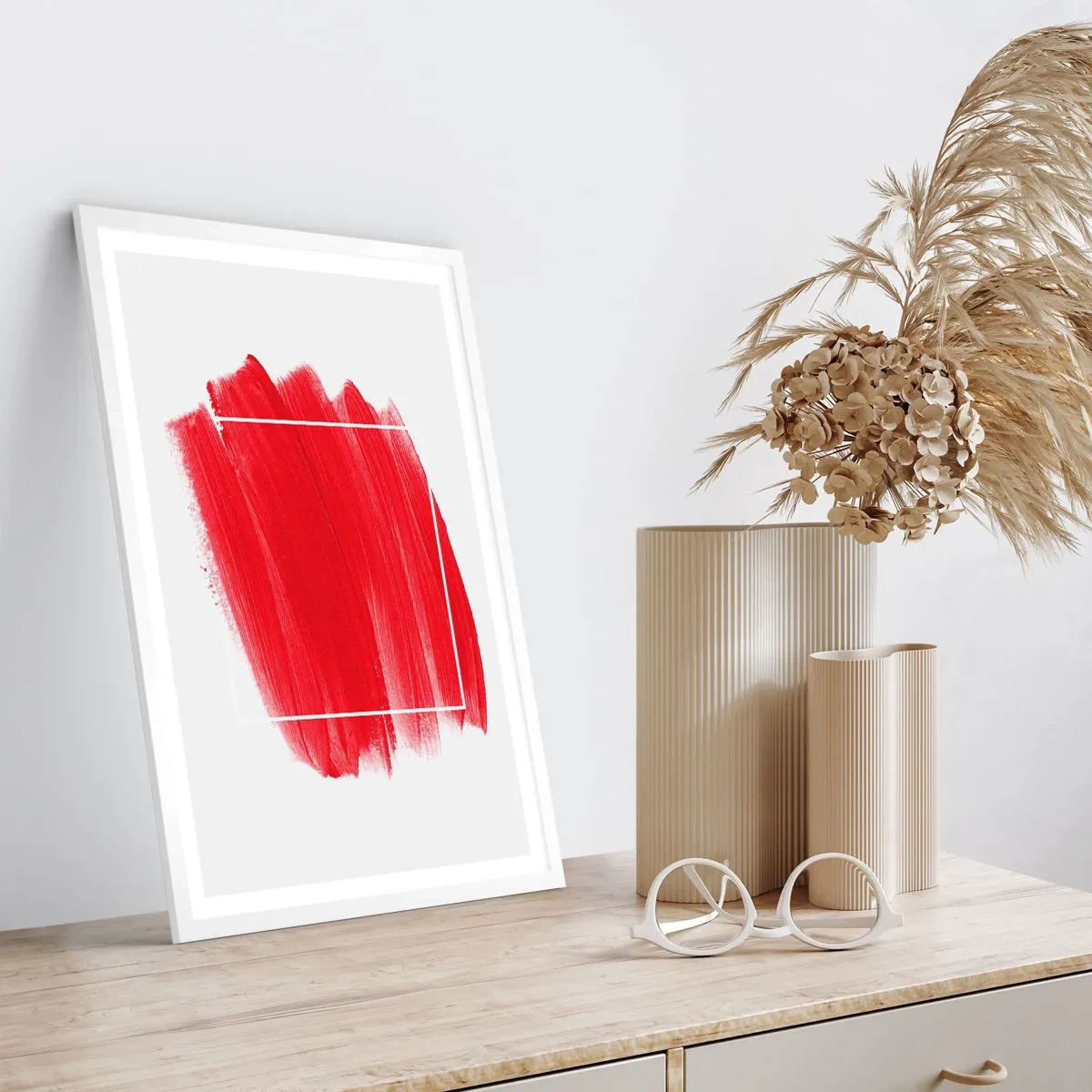 Poster in een witte lijst - Uit het frame - 30x40 cm
