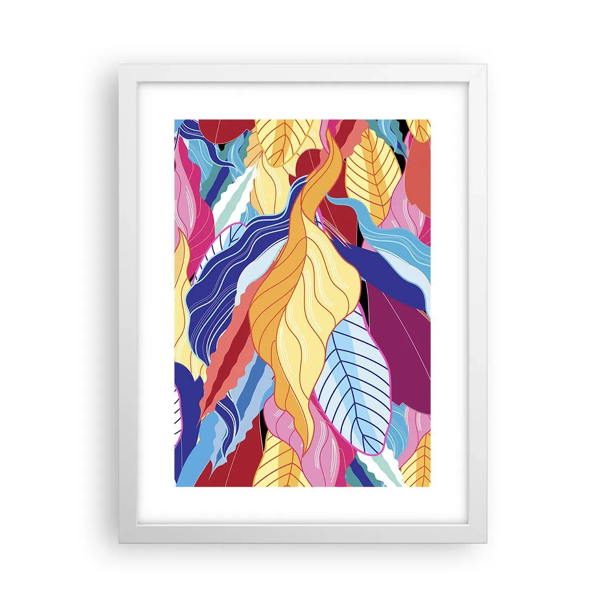 Poster in een witte lijst - Een kleurrijke puinhoop - 30x40 cm