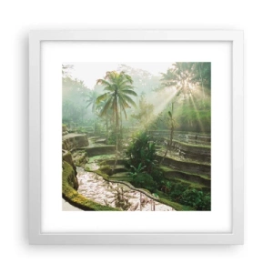 Poster in een witte lijst - Opgroeien in de zon - 30x30 cm