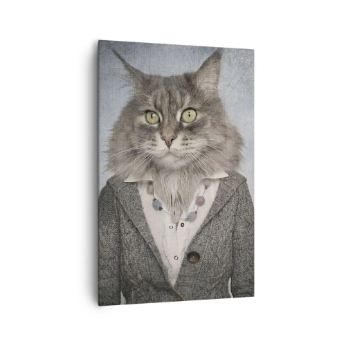 Schilderen op canvas - Bontjassen zijn weer in de mode - 80x120 cm