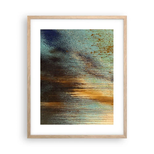 Een poster in een licht eiken lijst - Een niet toevallig kleurrijke compositie - 40x50 cm