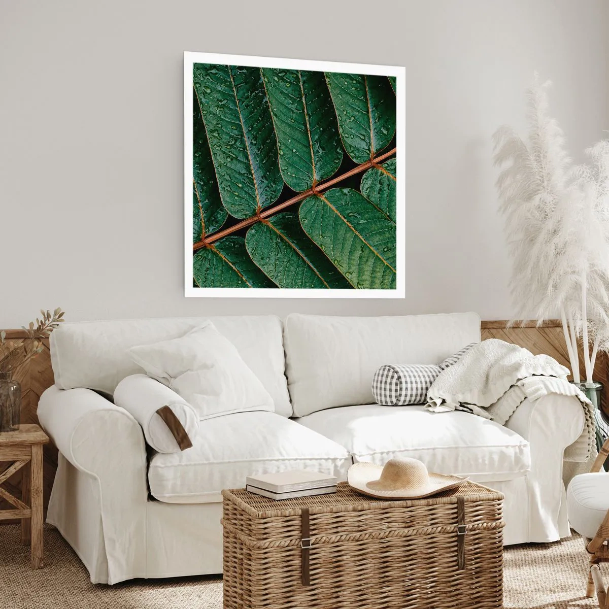 Poster - In een groen ritme - 60x60 cm