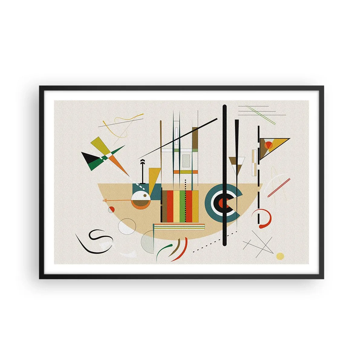 Poster in een zwarte lijst - En de wereld lacht - 91x61 cm