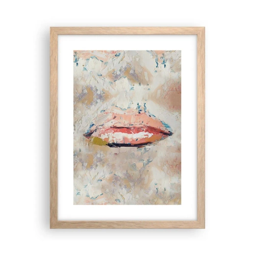 Een poster in een licht eiken lijst - Het wekt de zintuigen - 30x40 cm