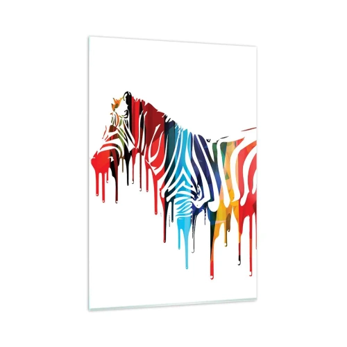 Schilderen op glas - Niet alleen zwart-wit - 80x120 cm