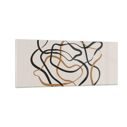 Schilderen op glas - Alles ging mis - 100x40 cm