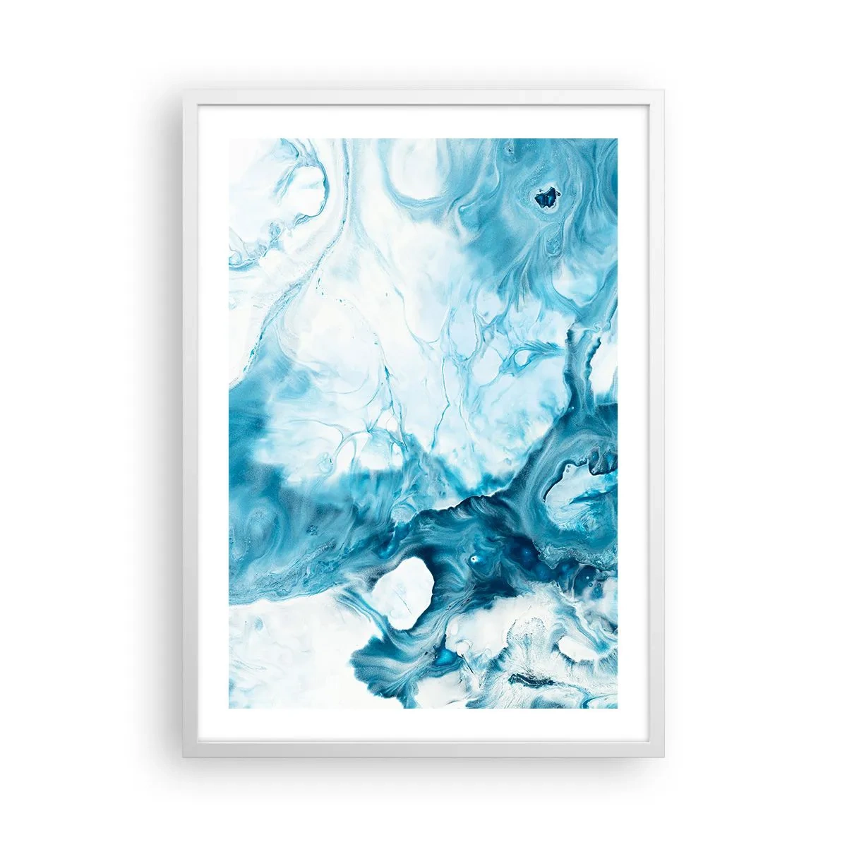 Poster in een witte lijst - Blauw Concert - 50x70 cm