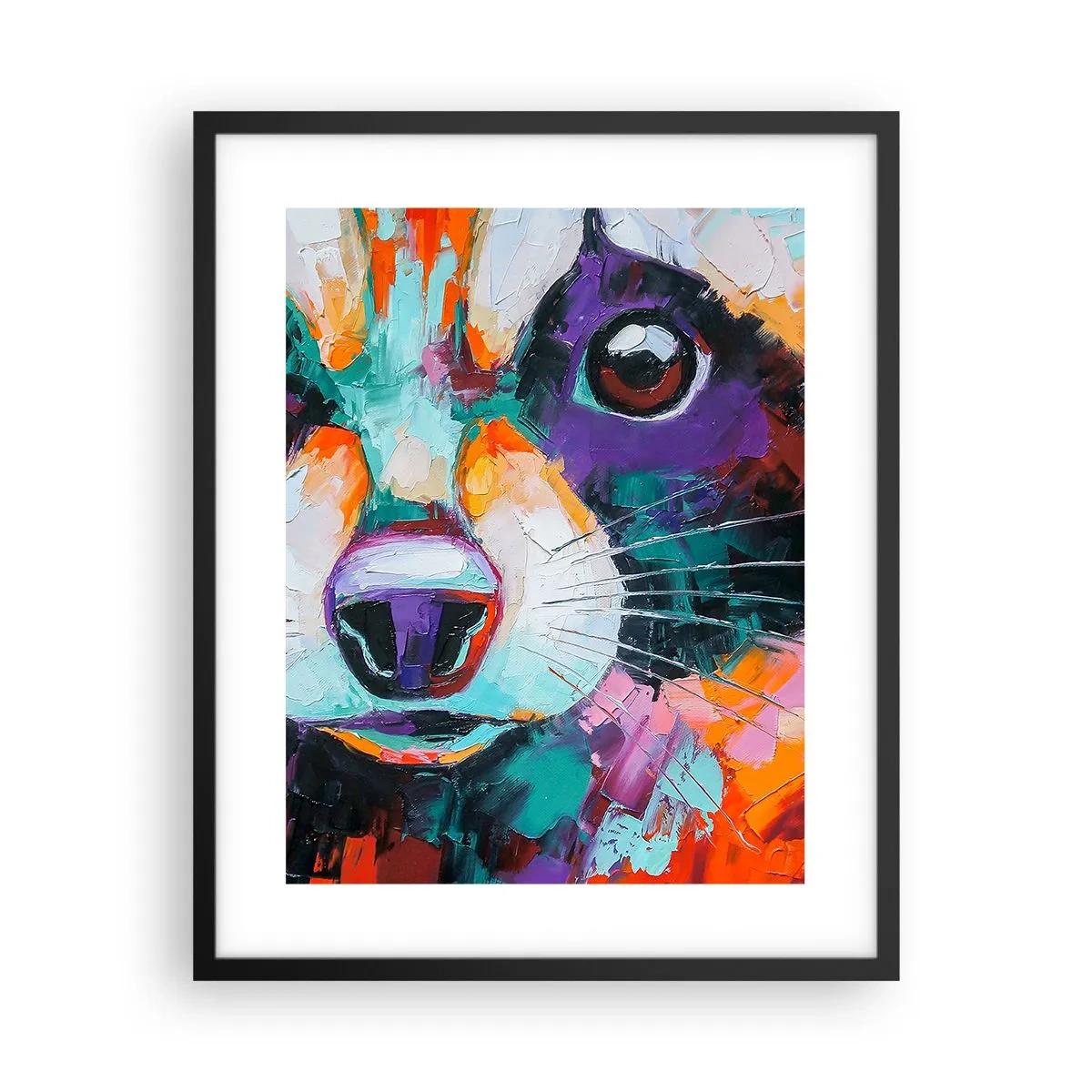 Poster in een zwarte lijst - Alleen goede emoties - 40x50 cm
