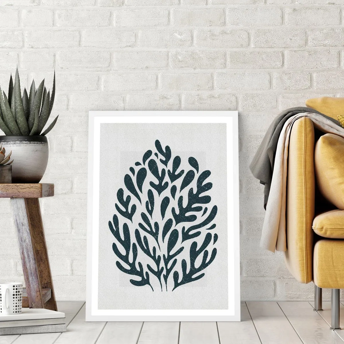 Poster in een witte lijst - Vormen van de natuur - 70x100 cm