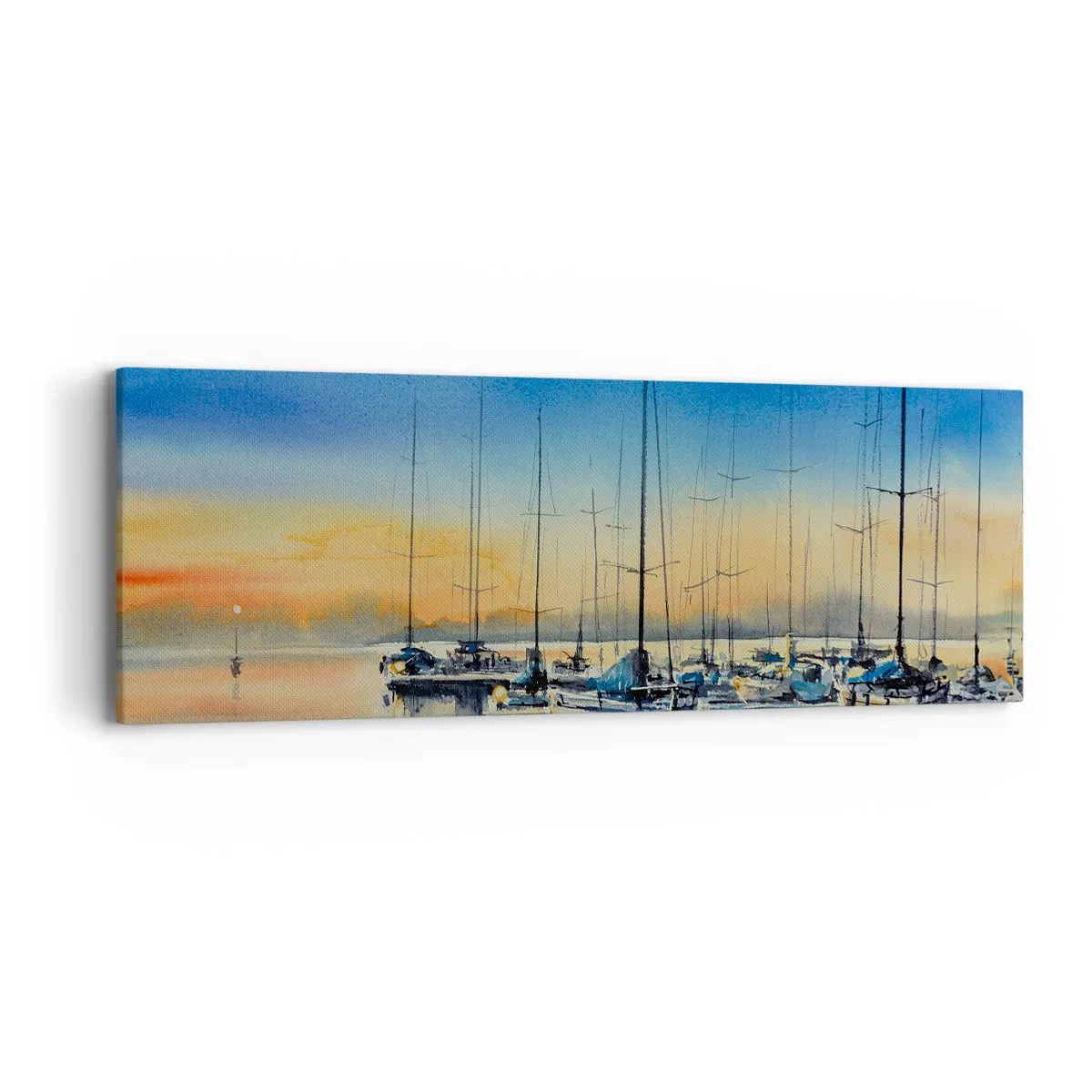 Schilderen op canvas - Einde van een goede dag - 90x30 cm