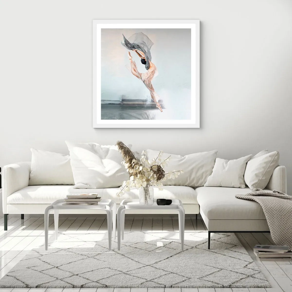 Poster in een witte lijst - In dans vervoering - 60x60 cm