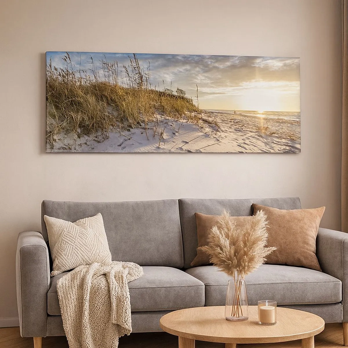 Schilderen op canvas - Een uitnodiging voor een wandeling - 100x40 cm