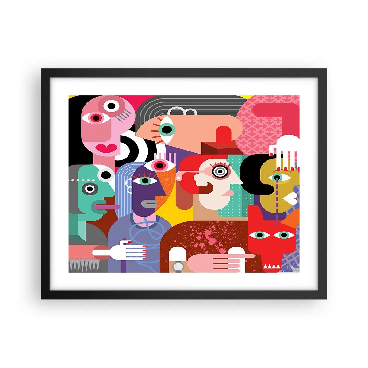 Poster in een zwarte lijst - Wij zijn van de heer Picasso - 50x40 cm