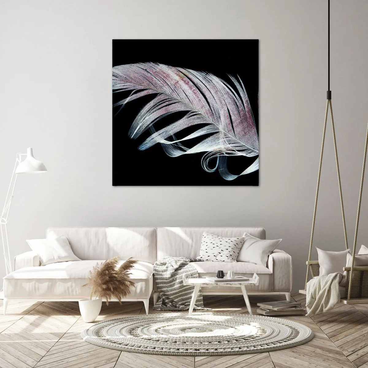 Schilderen op canvas - Denk aan aanraking - 50x50 cm