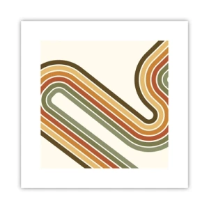 Poster - Zigzag naar het doel - 30x30 cm