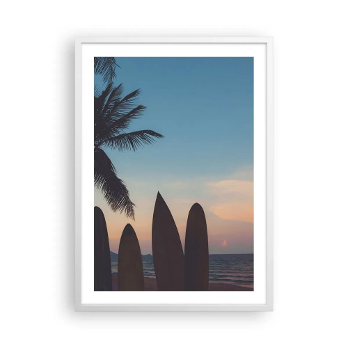 Poster in een witte lijst - Morgen wordt ook leuk - 50x70 cm