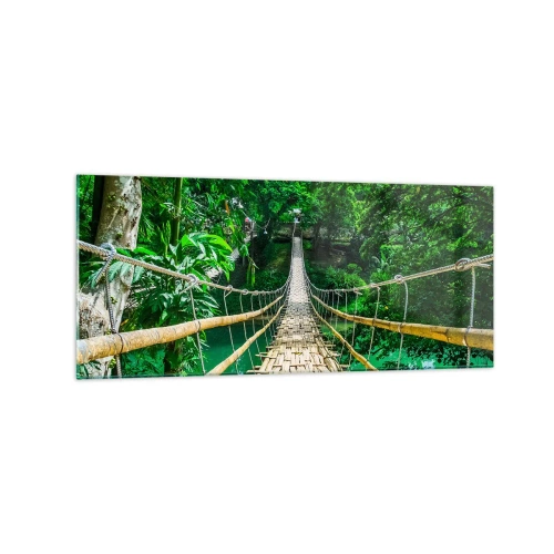 Schilderen op glas - Apenbrug over de green - 120x50 cm