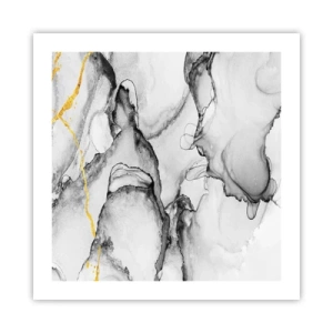 Poster - Compositie met een gouden motief - 50x50 cm