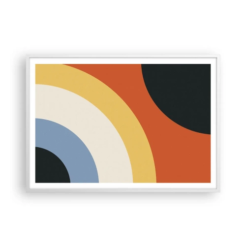 Poster in een witte lijst - Naar mezelf toe - 100x70 cm