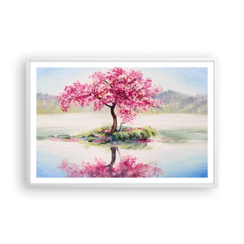 Poster in een witte lijst - Lentefeest - 91x61 cm