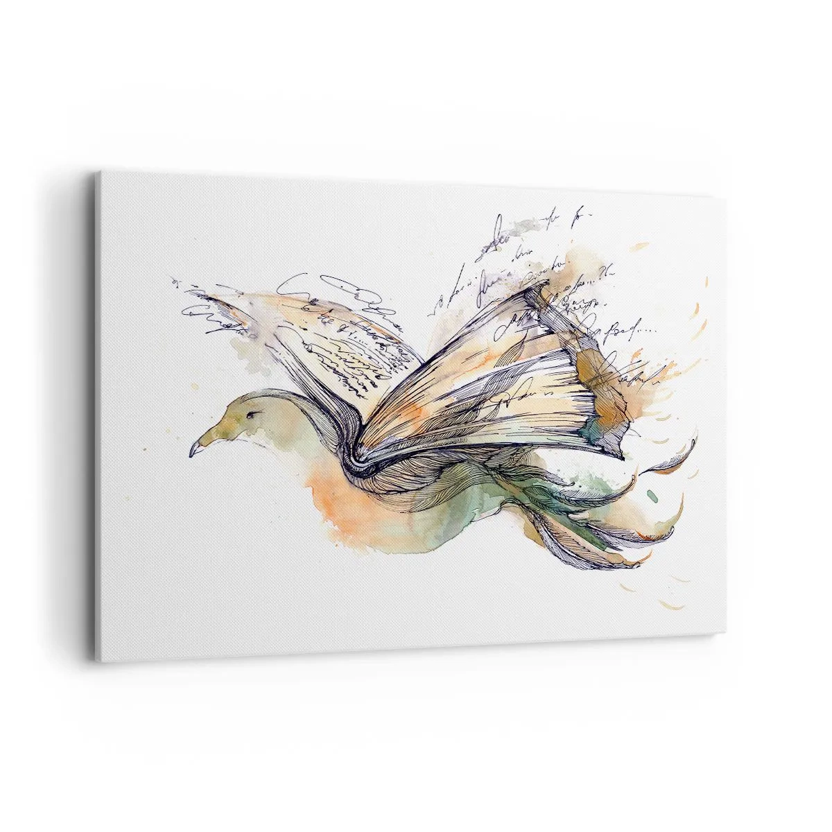 Schilderen op canvas - Op de vleugels van poëzie - 120x80 cm