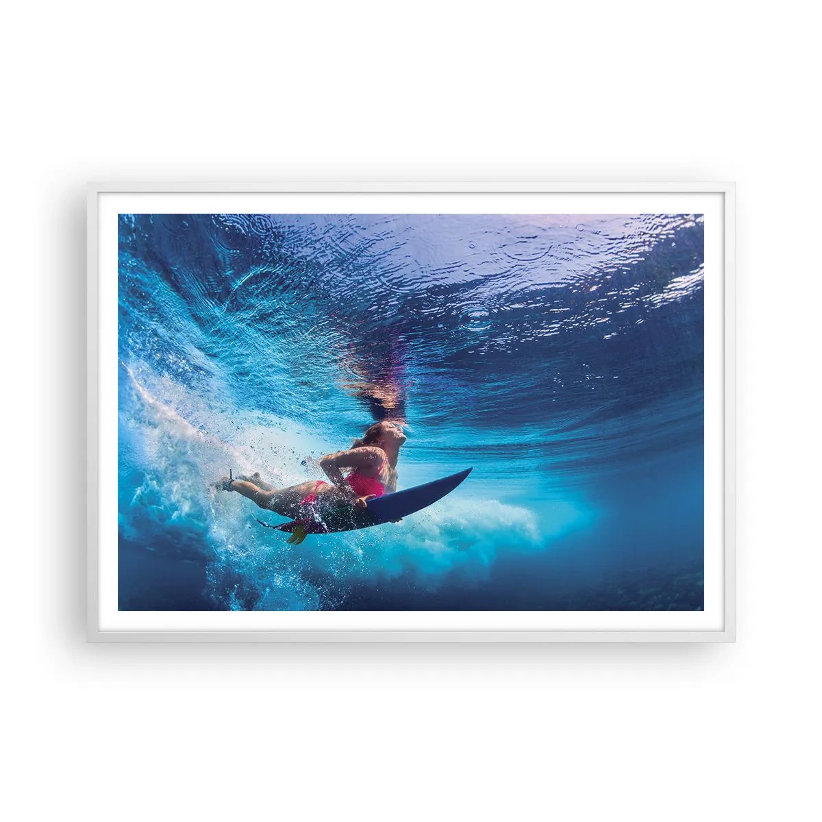 Poster in een witte lijst - De diepte van vreugde - 100x70 cm