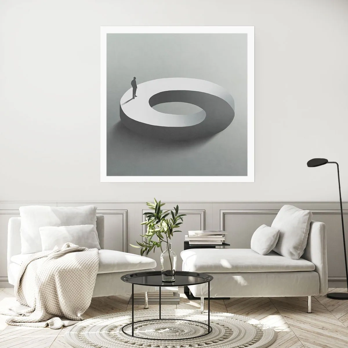 Poster - En wees hier slim - 60x60 cm
