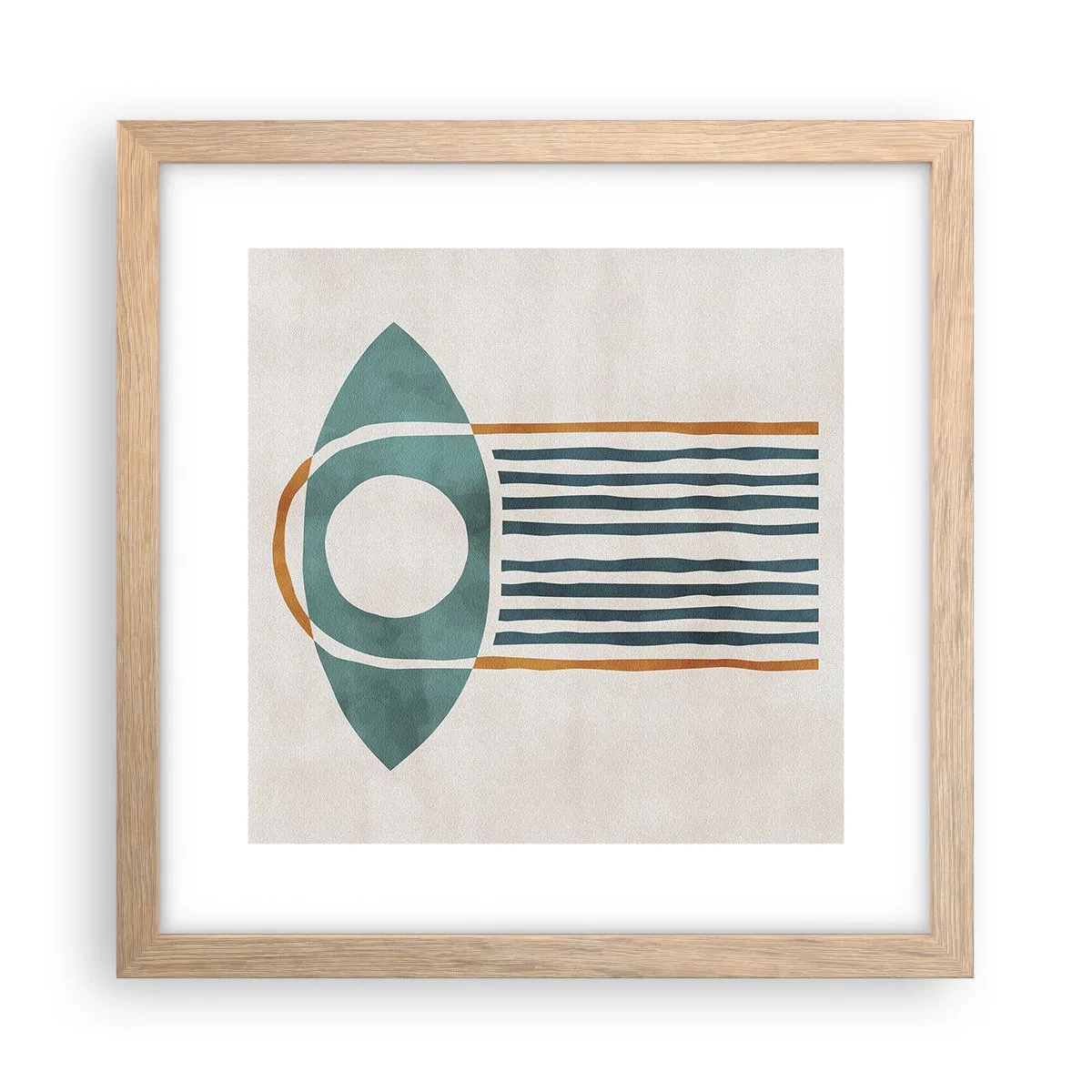Een poster in een licht eiken lijst - Tekens en rituelen - 30x30 cm