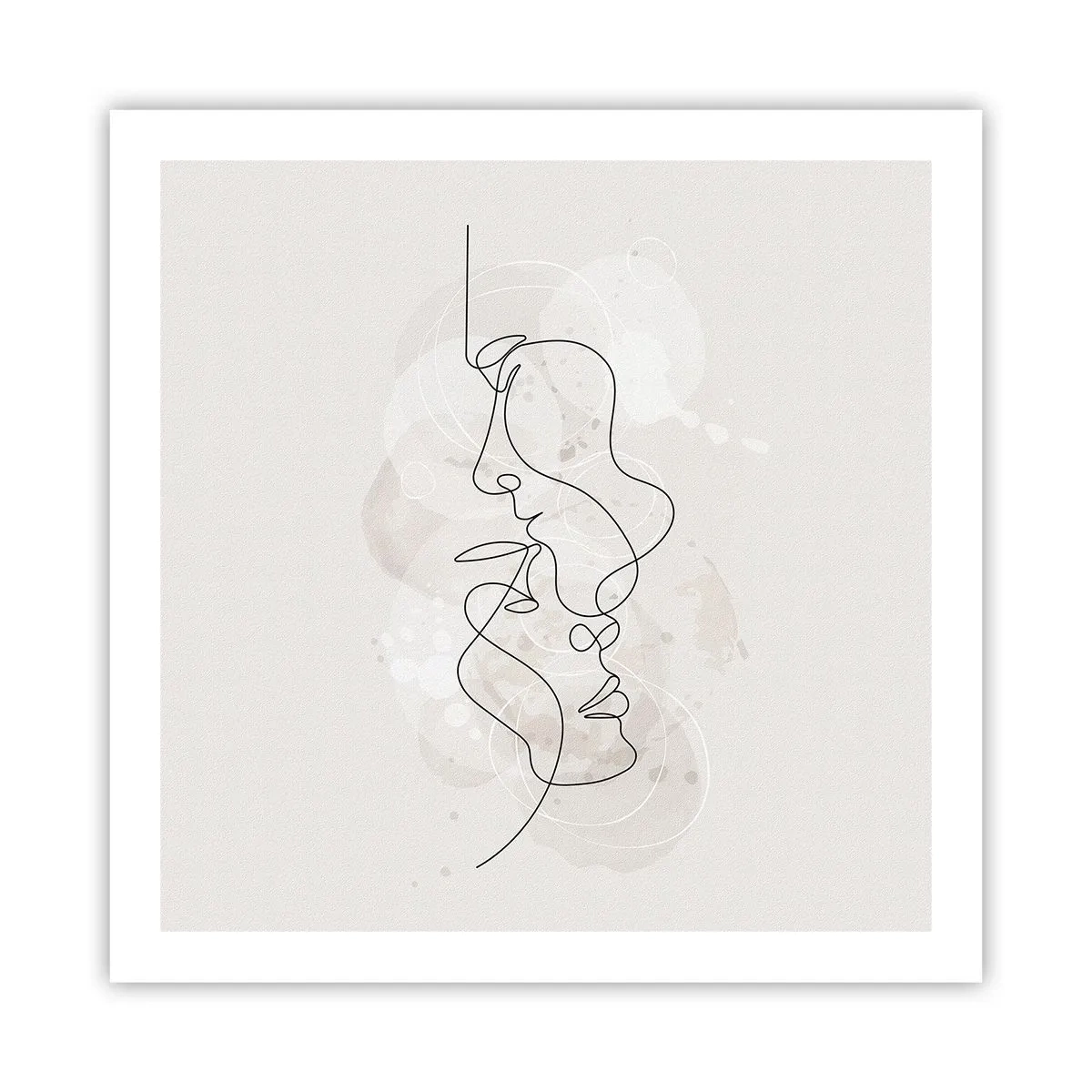 Poster - Verstrikt in een omhelzing - 60x60 cm