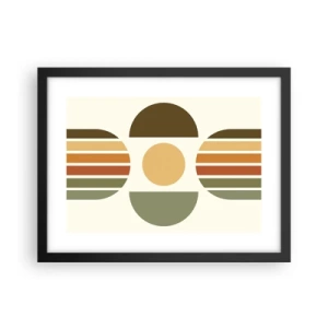 Poster in een zwarte lijst - In aardetinten - 40x30 cm