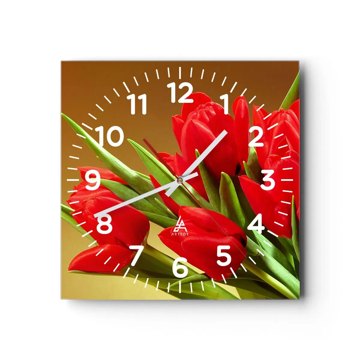 Wandklok - Klok - Een bos van lentevreugde - 30x30 cm