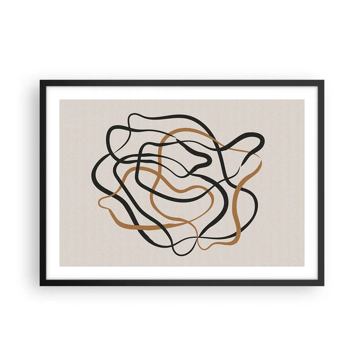 Poster in een zwarte lijst - Alles ging mis - 70x50 cm