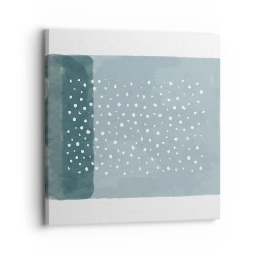 Schilderen op canvas - Gegroeid op blauw - 30x30 cm