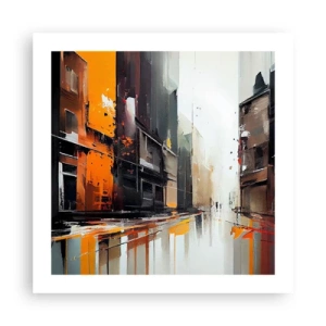 Poster - Regenachtige dag - 50x50 cm