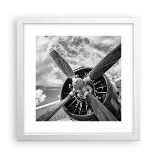 Poster in een witte lijst - Veroveraar van de lucht - 30x30 cm