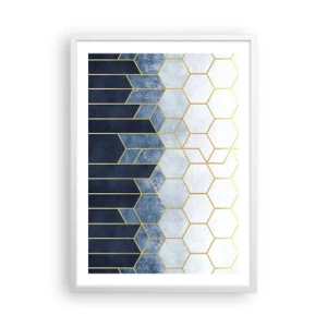 Poster in een witte lijst - Compositie in een gesyncopeerd ritme - 50x70 cm