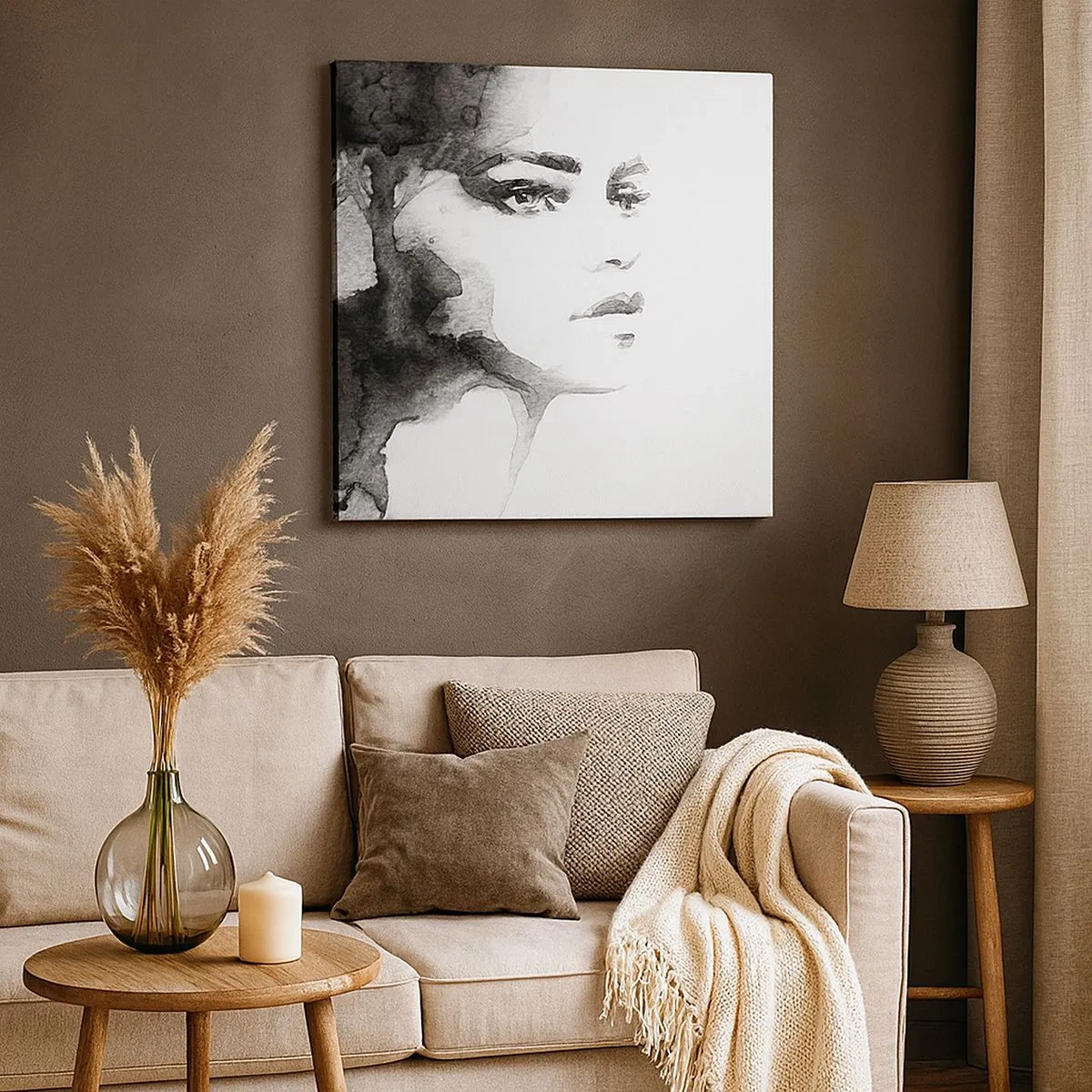 Schilderen op canvas - Gemaakt van mysterie en mist - 30x30 cm