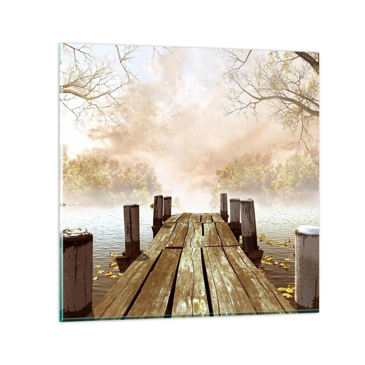 Schilderen op glas - Het milde verdriet van de herfst - 70x70 cm