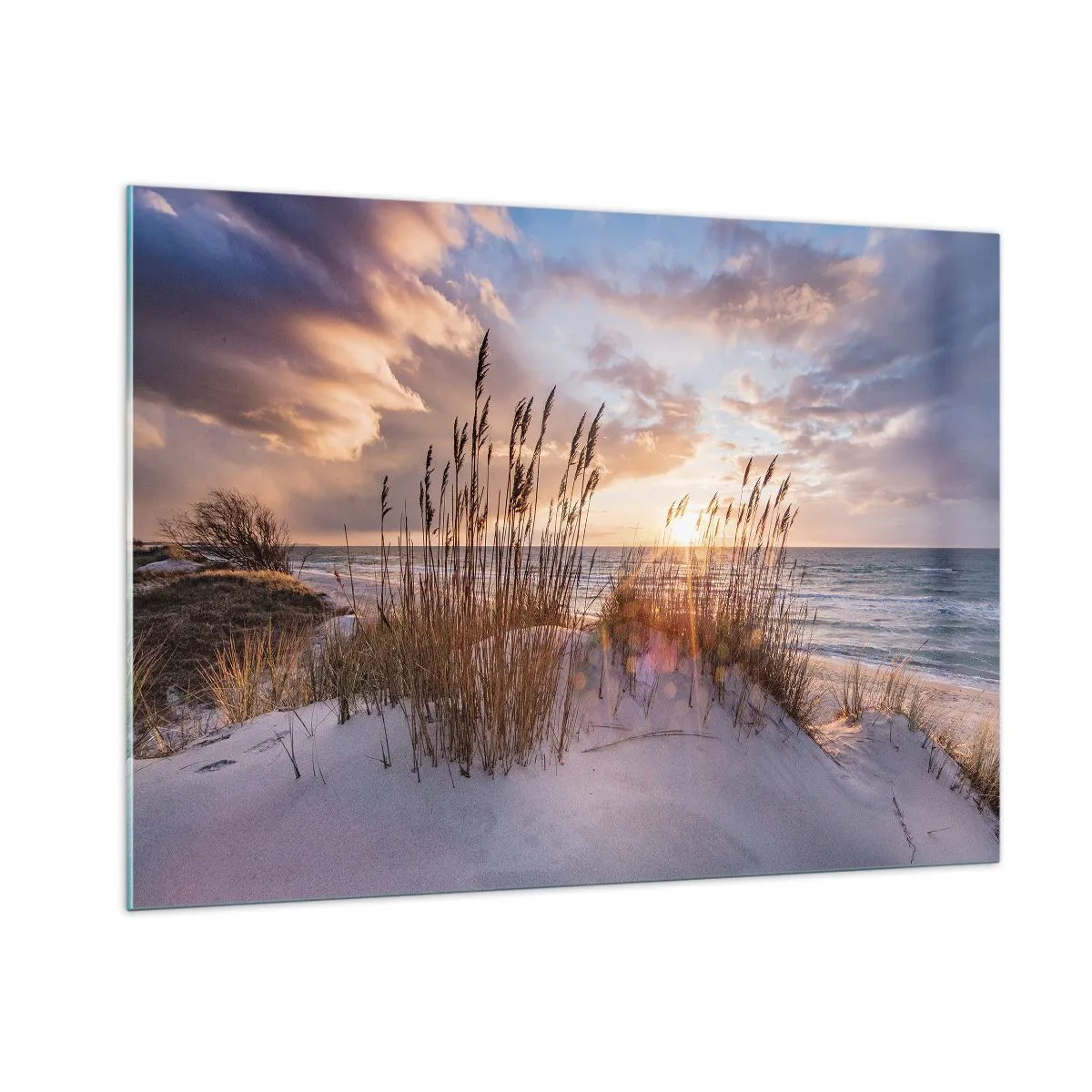 Schilderen op glas - Afscheid van de zon en de wind - 100x70 cm