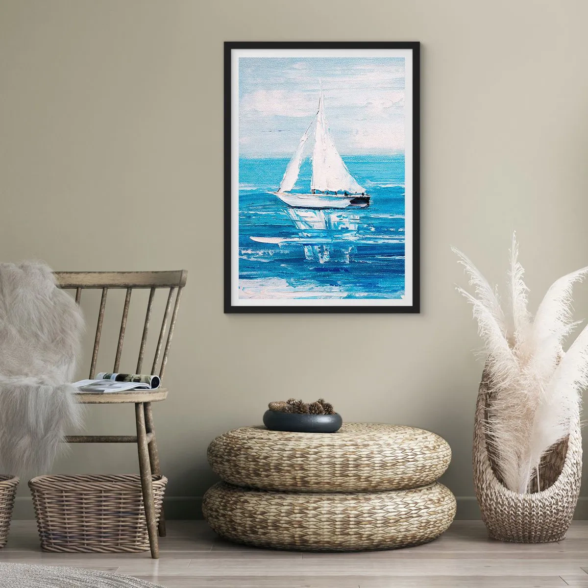 Poster in een zwarte lijst - Met een vriend aan mijn zijde - 30x40 cm