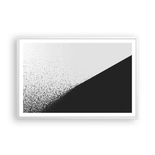 Poster in een witte lijst - Steeds sneller, meer en meer - 91x61 cm