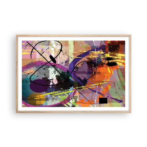 Een poster in een licht eiken lijst - Je kunt rechtdoor of rondom - 91x61 cm