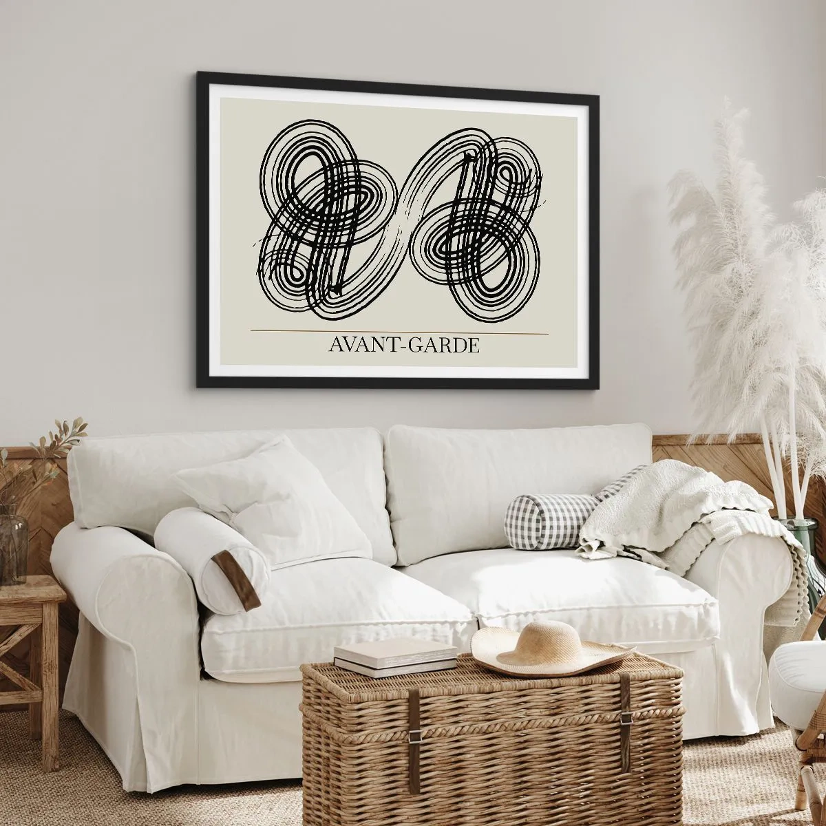 Poster in een zwarte lijst - Het kwam er spontaan uit - 40x30 cm