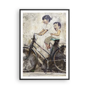 Poster in een zwarte lijst - Waar of niet waar? - 70x100 cm