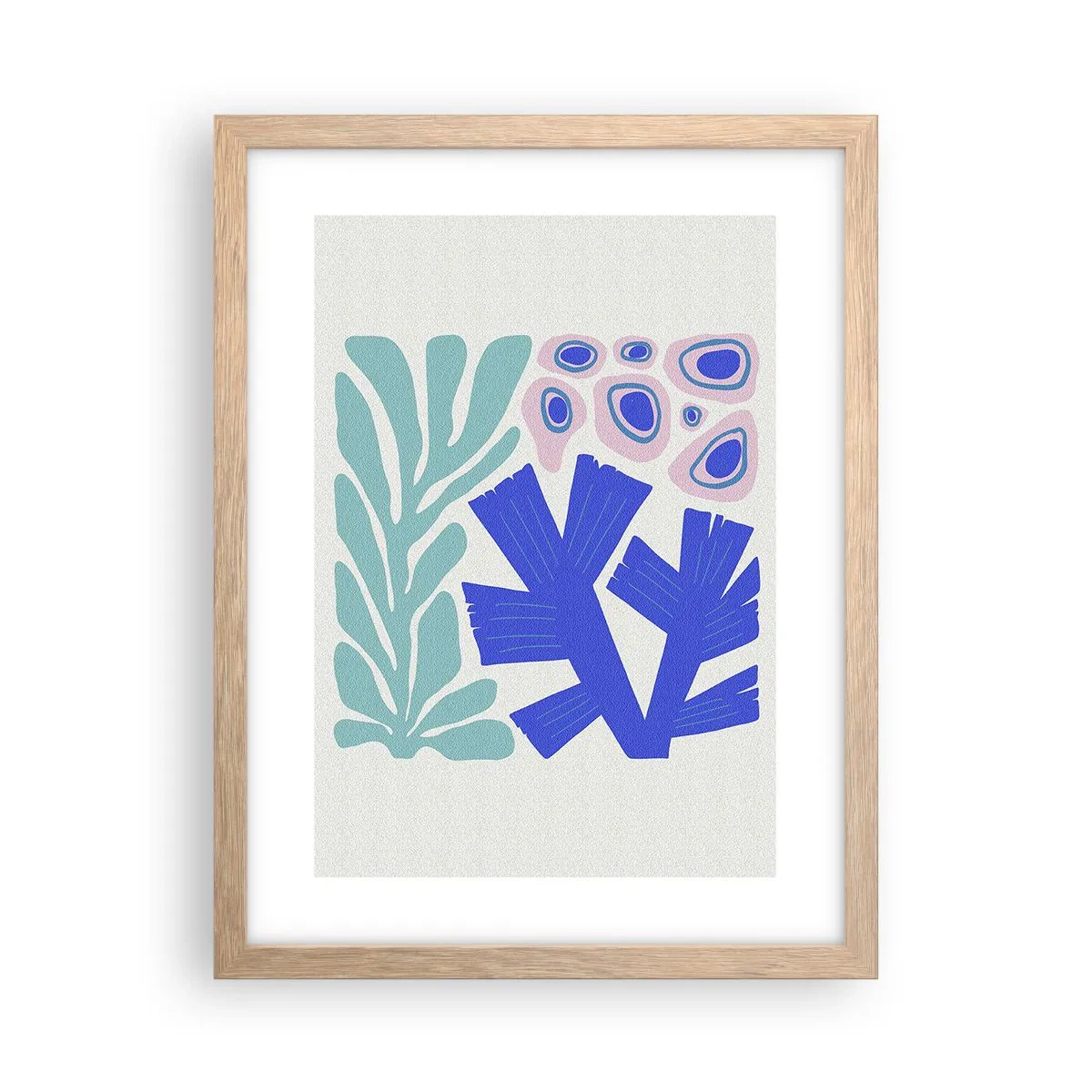 Een poster in een licht eiken lijst - Onderwater tuin - 30x40 cm